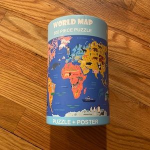 World Map 500 Piece Puzzle New | Color: Blue | Size: Os | Vintageflavor's Closet